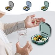 Sentmoon Vitamin Organizer Pill Organizer Pills Organizer Airtight Pills Box Pills Dispenser Home Travel Supplement Portable Compact Pills Box