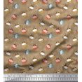 thumbnail image 1 of Soimoi Rayon Crepe Fabric Triangle & Cow Cartoon Printed Craft Fabric by The Yard 46 Inch Wide, 1 of 3