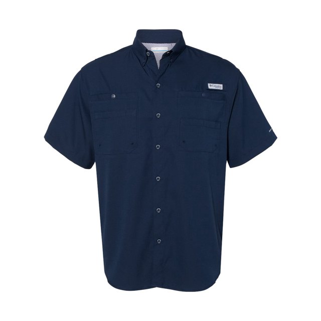 PFG Tamiami II Chemise à Manches Courtes, P, Bleu Marine Collégial