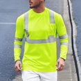thumbnail image 1 of Men's Construction Breathable Absorbent Quick T Shirt Dry Outdoor Construction Tooling Reflective Strip T Shirt Shirt And Shirt Set Men T Shirts for Shirt Packs Medium Tall T Shirts for Men Mens T, 1 of 3
