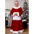 thumbnail image 2 of Women's Plus Size Deluxe Mrs Claus Costume, 2 of 5