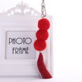 thumbnail image 4 of Porte-clés Pompon Fait Main Boho Pompon Charme Sac à Main Charme pour Femmes, 4 of 10