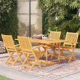 thumbnail image 1 of vidaXL 5 Piece Garden Dining Set Solid Teak Wood, 1 of 5