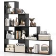 thumbnail image 1 of Gymax Bibliothèque à 4 Niveaux avec 6 Cubes de Rangement, 64 Po de Hauteur, Escalier Géométrique Moderne, 1 of 9