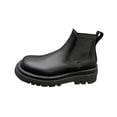 thumbnail image 1 of CEHVOM Bottes à Talon Épais pour Femmes, Hiver, Chaudes, Couleur Unie, Manches, Bout Rond, Tige Courte, 1 of 4