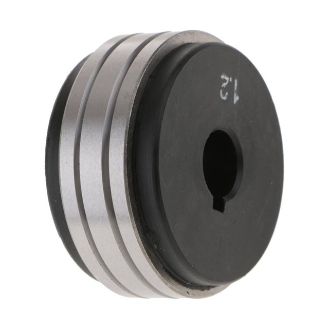 Decodeary Pièces de Rouleau de Rouleau d'Entraînement d'Alimentation de Fil de Mig d'Acier et Argent Noir Durable 1.0-1.2 1Set