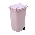 thumbnail image 1 of Maytalsory 1/2/3/5 Desktop Trash Can - Convenient And Durable For Anywhere Plastic Waste Bins With Lid Wheelie Trash light pink 1 Pc, 1 of 6