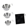 thumbnail image 2 of Almencla Ensemble de 3 Pcs de Bols de Camping Vaisselle de Camping pour Barbecue Randonnée Sac à Dos Randonnée Poignée Non Pliable, 2 of 8