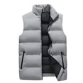 thumbnail image 1 of Pisexur Gilet Matelassé pour Homme, Extérieur, Décontracté, Col Montant, Veste Rembourrée, Manteau, Gilet, 1 of 6