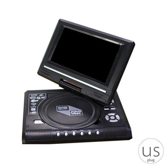 Portable DVD Player 270 Degree Rotation Screen HD Video Player Travel Mini DVD Playing Device US Plug