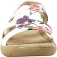 thumbnail image 3 of kozi Sandale Compensée Décontractée Confortable pour Femme, Mocassin à Enfiler OY3132 avec Bande Élastique et Bout Rond Ouvert, Fleur, Taille 9, 3 of 8