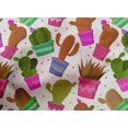 thumbnail image 5 of oneOone Polyester Lycra Fabric Leaves & Floral Block Printed Craft Fabric BTY 56 Inch Wide, 5 of 5