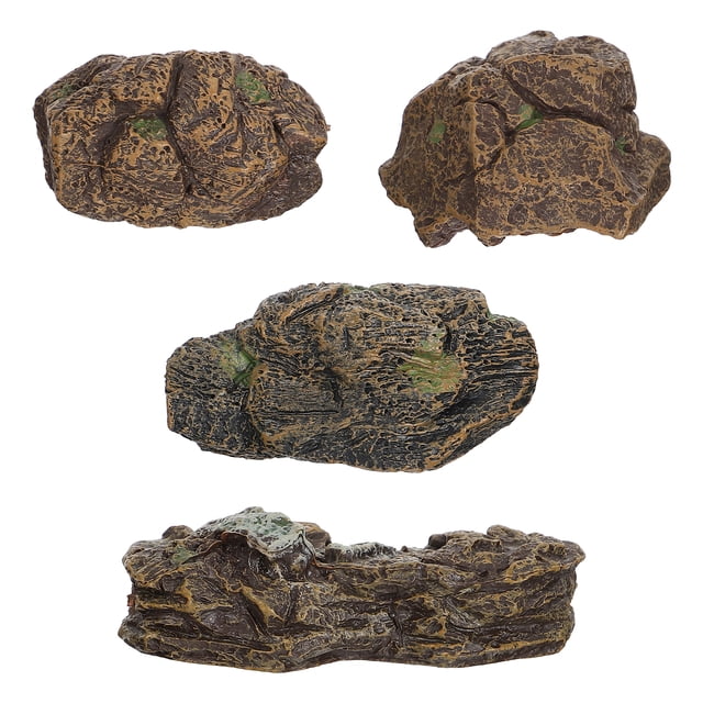 MasteelfCA 4 Pcs Pierres Miniatures Pierres Naturelles Aquarium Réservoir Roches Ornement de Paysage pour Bonsaï Terrariums Table de Sable