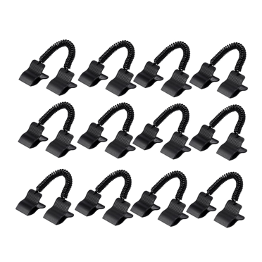 12 Pcs Pinces de Couverture de Piscine pour Piscines hors Terre Kit d'Attache de Moulinet de Couverture Solaire Pare-Vent Couverture de Piscine