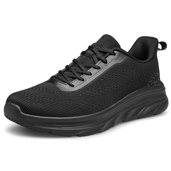 Mens Running Shoes Slip On Walking Shoes Casual Lightweight Workout Athletic Gym Tennis Shoes Comfortable Fashion Sneakers for Men Black Size 10.5
