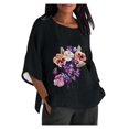 thumbnail image 2 of Blouses pour Femmes, Mode Décontractée Alzheimer Manches 3/4 Imprimé Coton Ample, 2 of 4