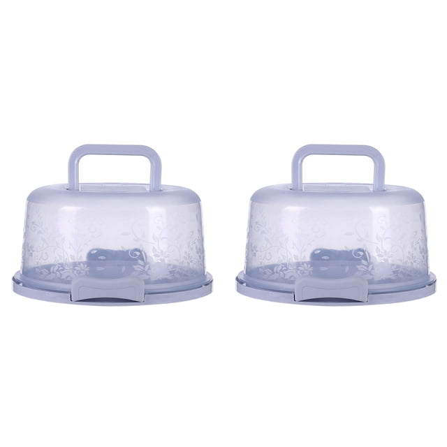 (Lot de 2) Rinsvye Boîte à Gâteau Portable Contenants de Rangement pour Gâteau pour Riz et Cupcake Porte-Gâteau Rangement Contenants Alimentaires Contenant pour Gâteau Tarte