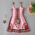 thumbnail image 2 of LOVZFMLL Girl's Pattern Long Sleeves Velvet Court Style Dress, 2 of 7
