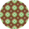 thumbnail image 1 of Ahgly Company Tapis de Zone Rond d'Intérieur Lavable à la Machine, Style Transitionnel, Jaune-Vert, 5 Pieds Rond, 1 of 7