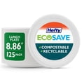 thumbnail image 4 of Hefty EcoSave® Assiettes à Lunch en Papier Assiettes Jetables Compostables, 125 Assiettes, 4 of 9