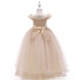 thumbnail image 4 of WEAIXIMIUNG Robes Florales pour Ados 10-12 Robe pour Enfants Robe Ligne Épaule Fille Robe de Performance Longue Robe à Pommeau Robe de Fête, 4 of 4