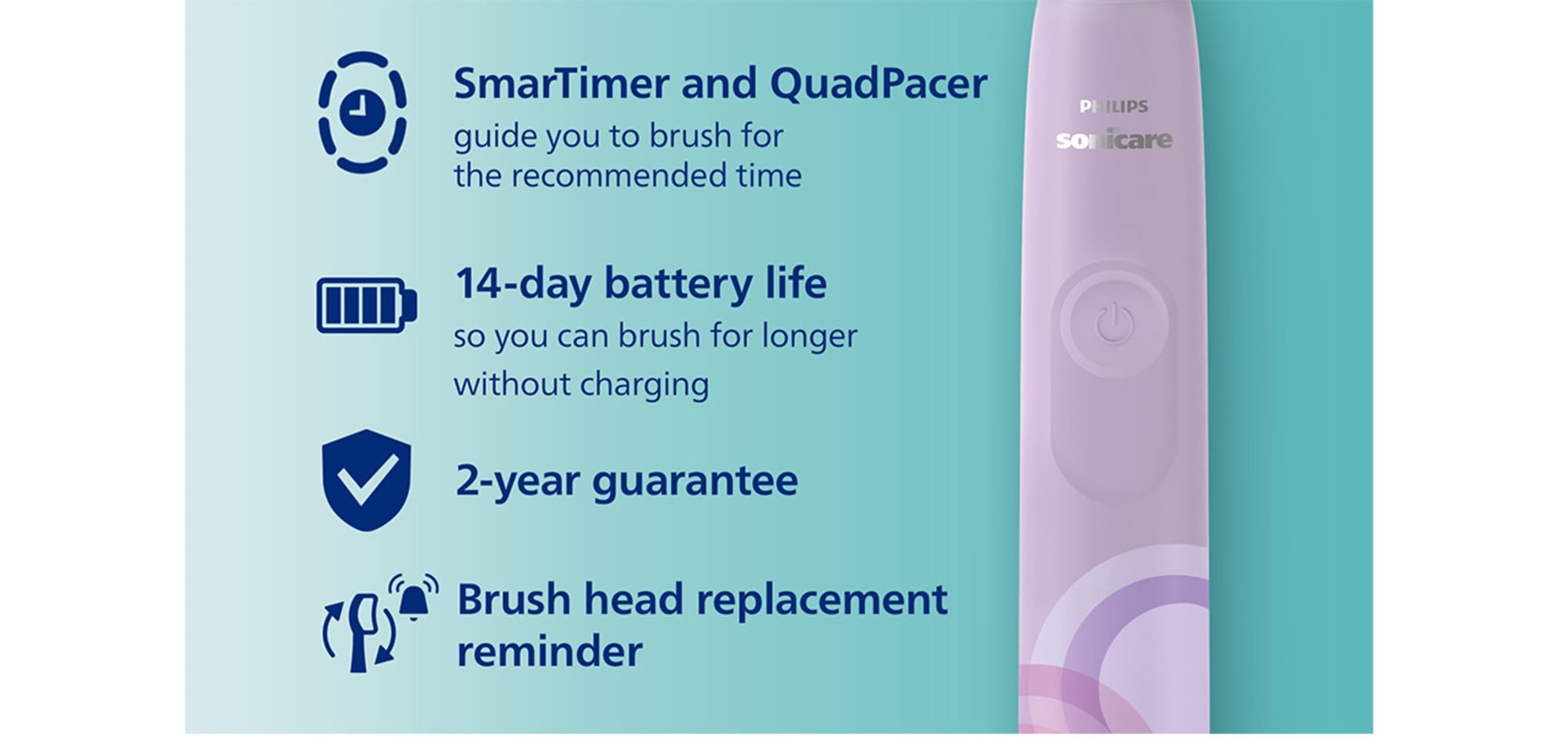 Philips Sonicare 4100 Brosse à Dents Rechargeable, Lilas Luxuriant Prismatique, HX3689