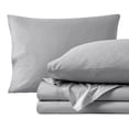 thumbnail image 1 of Bare Home Organic Percale Sheet Set - 300 Thread Count - 100% Organic Cotton - Twin XL, Light Gray, 1 of 7
