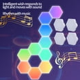 thumbnail image 4 of Wall Lights for Bedroom Hexagonal Rgb Intelligent Control and Music Synchronization Hexagonal Light Game Mood Light Background Wall Light Bedroom Pickup Light Game Light Rgb Wall Light, 4 of 7