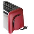 thumbnail image 4 of Hamilton Beach Cool Wall 2-Slice Wide Bagel Non-Stick Toaster, Red | 22623, 4 of 5