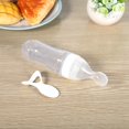 thumbnail image 1 of Qiilu 1Pc 90mL Silicone Baby Toddler Feeding Bottle with Spoon Fresh Food Cereal Squeeze Feeder Hot , Baby Food Feeder Bottle, Baby Cereal Feeding Bottle, 1 of 3