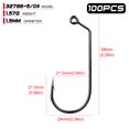 thumbnail image 4 of 100pcs Fishing Hooks High Carbon Steel Barbed Hooks Extra Strong Hooks, 4 of 6