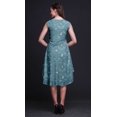 thumbnail image 2 of Bimba Robe d'Été Sans Manches à Col Rond pour Femmes, Imprimée de Moineau Vert et de Chardonneret Doré, Tenue Décontractée - Grand, 2 of 6