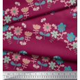 thumbnail image 3 of Soimoi Poly Crepe Fabric Floral,Tree & Owl Kids Fabric Prints by Yard 42 Inch Wide, 3 of 3