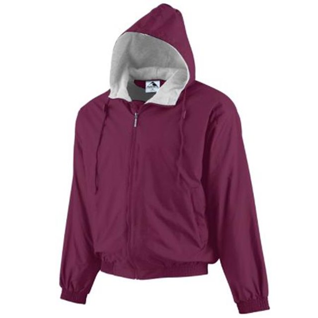 3280A Veste à Capuche Doublée en Polaire Taffetas, Marron - Large