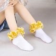 thumbnail image 3 of Kids Sock for Toddlers White Floor Socks with Lace Ripple and Adorable Ruffle for Little Girls, 3 of 3