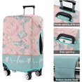thumbnail image 5 of Travel Luggage Cover Suitcase Protector Fits 18-32 Inch Luggage Wheel Covers Patterned Travel Related Items Flower Luggage Protector Elastic Luggage Anti-scratch Suitcase Cover M, 5 of 5