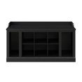 thumbnail image 3 of Woodland 40W Shoe Storage Bench with Shelves in Black Oak - Engineered Wood, 3 of 10