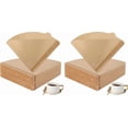 thumbnail image 1 of Size 02 Cone Coffee Filters, Set of 200, Disposable Paper Coffee Filters, Size 02 Natural Paper Filters for Pour Over Coffee Dripper and Coffee Maker (Natural Brown) (Pack of 2), 1 of 6