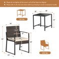 thumbnail image 2 of Gymax 3PCS Patio Rattan Hand-Woven PE Wicker Bistro Set Outdoor Furniture Set w/ Table & Cushion, 2 of 10