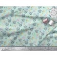 thumbnail image 3 of Soimoi Green Moss Georgette Fabric Text & Cupcakes Food Print Fabric by Yard 42 Inch Wide, 3 of 6