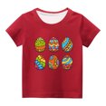 thumbnail image 1 of Chemises pour Filles Tout-Petits Enfants Garçons Filles Mignon Col Rond Imprimé Manches Courtes Haut, 1 of 9
