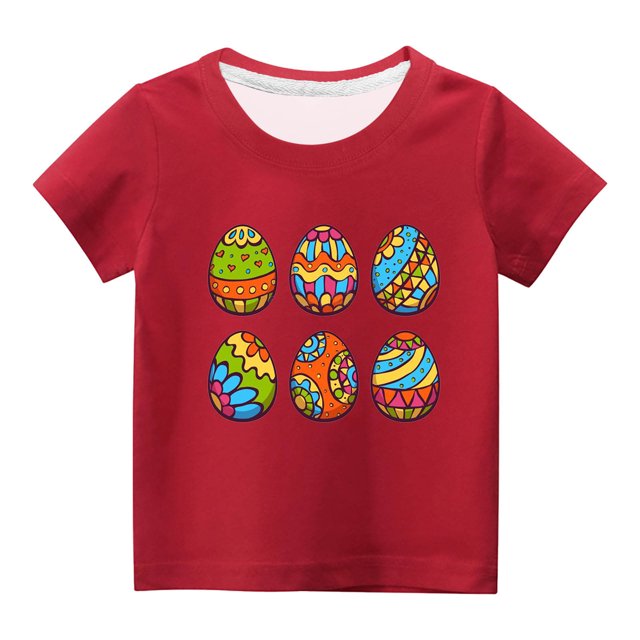 Chemises pour Filles Tout-Petits Enfants Garçons Filles Mignon Col Rond Imprimé Manches Courtes Haut