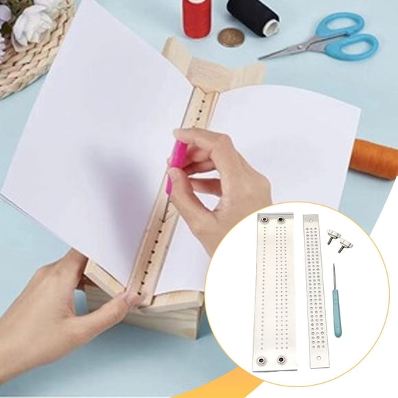 Blinkol Book Binding Kit Journal Book Binding Punch Guide Set for Handmade Notebooks