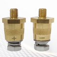 thumbnail image 4 of 1 Pair M8 Battery Terminal Connector Brass Tone Post Adapter Battery Clamp Brass For Cars Sedans Boats Trucks Cruise Ships RVs, 4 of 8