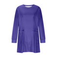 thumbnail image 4 of Timegard Women Long Sleeve Tops with Pockets Round Neck Casual Trendy T Shirts Solid Color Comfy Basic Shirts, 4 of 6