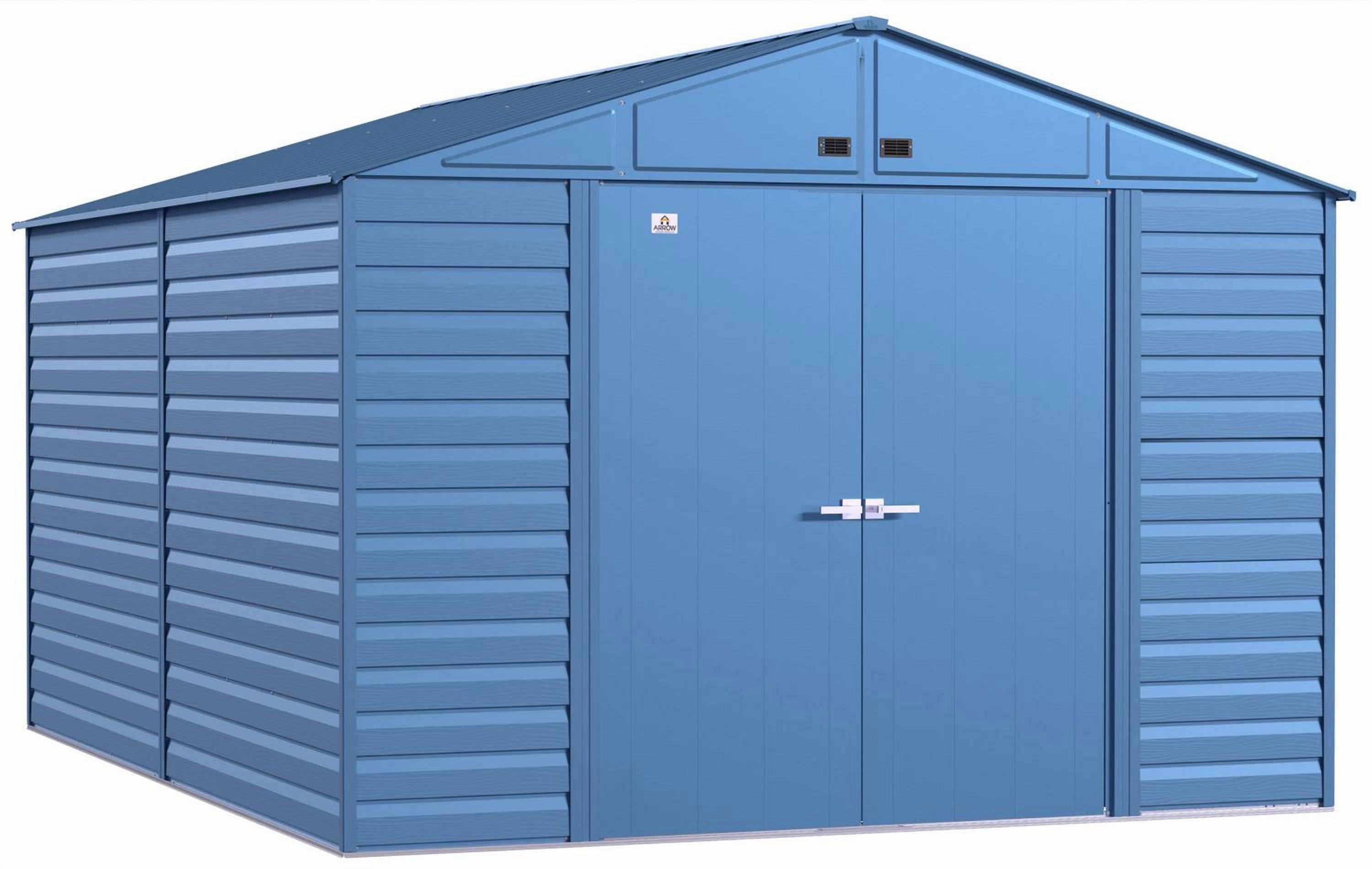 Arrow Select Steel Storage Shed Steel Storage Shed, 10x14, Blue Grey