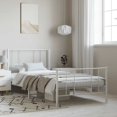 thumbnail image 1 of vidaXL Metal Bed Frame with Headboard and Footboard White 100x190 cm, 1 of 5