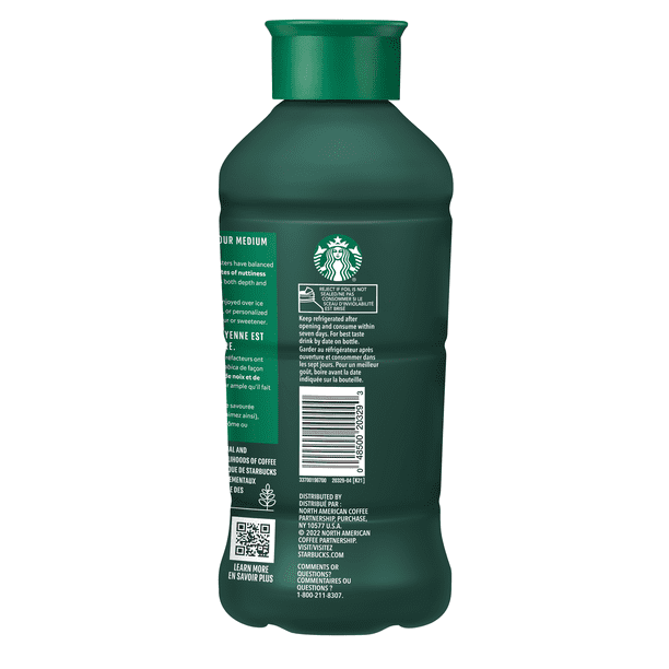 Starbucks Iced Coffee Medium Roast Unsweetened , Bottle - Walmart.ca