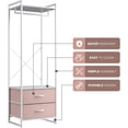 thumbnail image 2 of Support à Vêtements avec 2 Tiroirs - Commode Haute pour Garde-Robe pour Chambre, 2 of 5