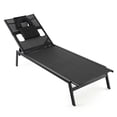 thumbnail image 1 of Costway Patio Tanning Lounge Chair 5-Position Outdoor Recliner with Face Hole Poolside, 1 of 7